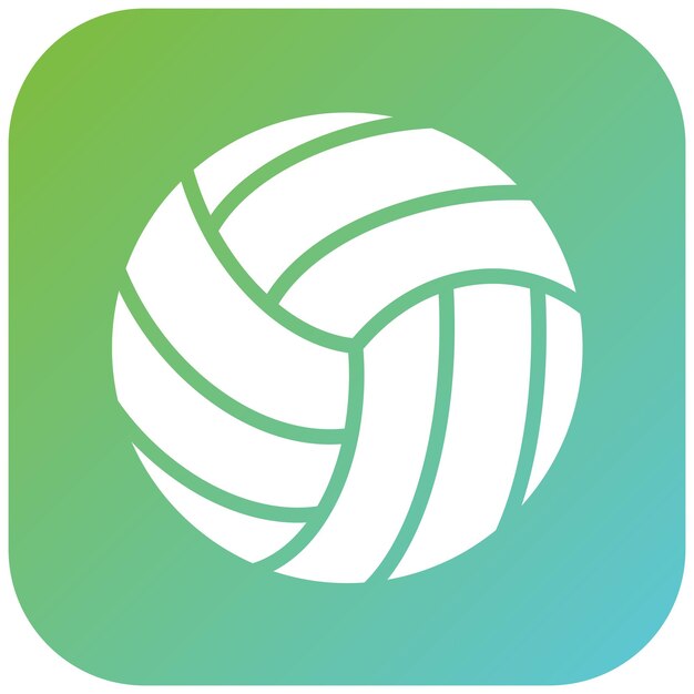 Diseño vectorial de estilo de icono de voleibol de playa