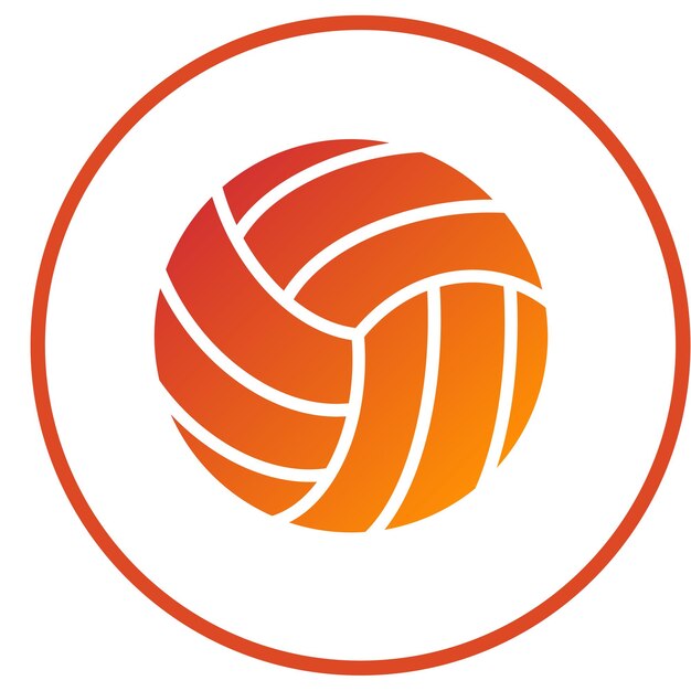 Diseño vectorial de estilo de icono de voleibol de playa