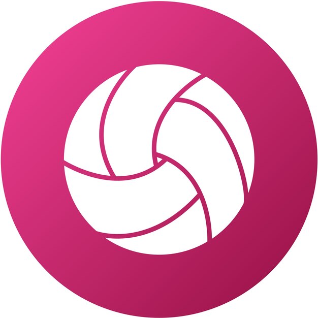 Diseño vectorial de estilo de icono de voleibol de playa