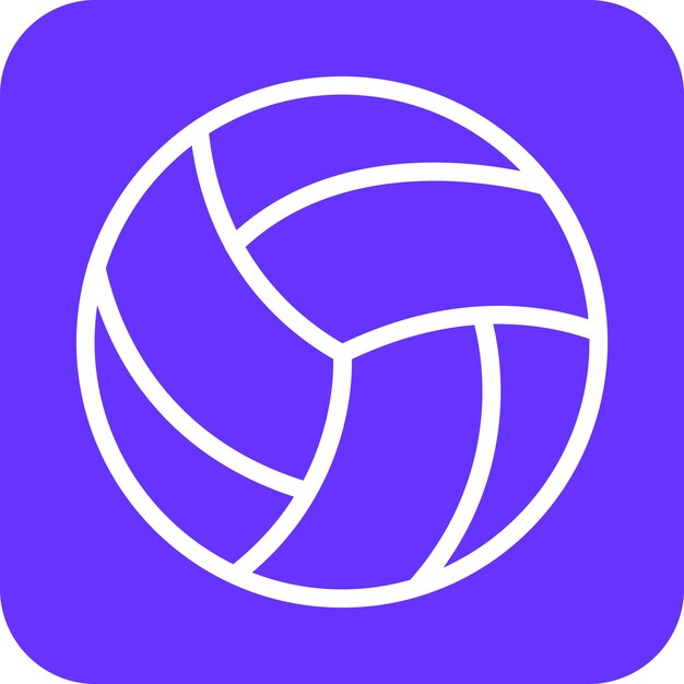 Diseño vectorial de estilo de icono de voleibol