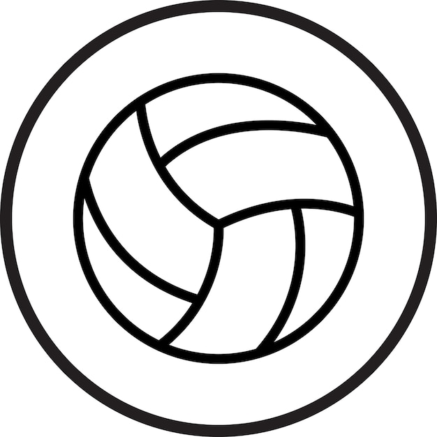 Diseño vectorial de estilo de icono de voleibol