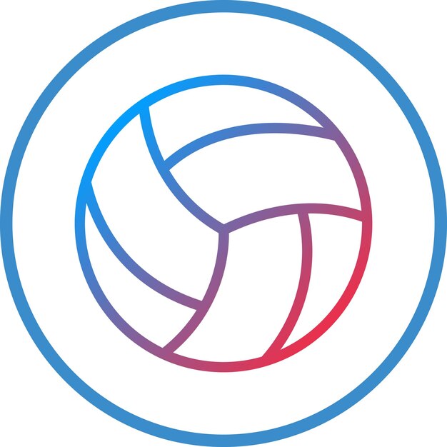Diseño vectorial de estilo de icono de voleibol