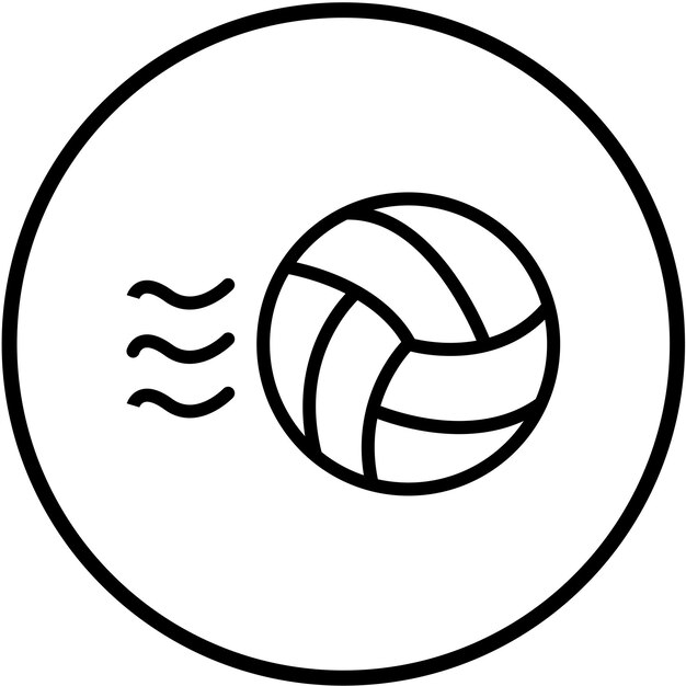 Diseño vectorial de estilo de icono de voleibol