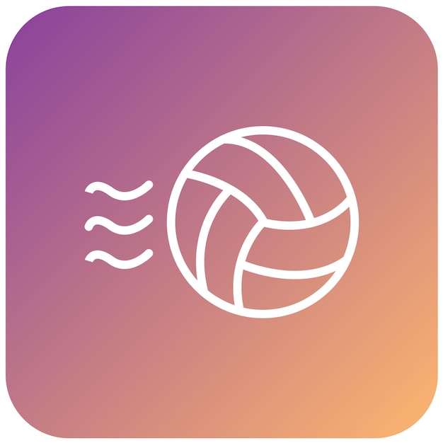 Diseño vectorial de estilo de icono de voleibol