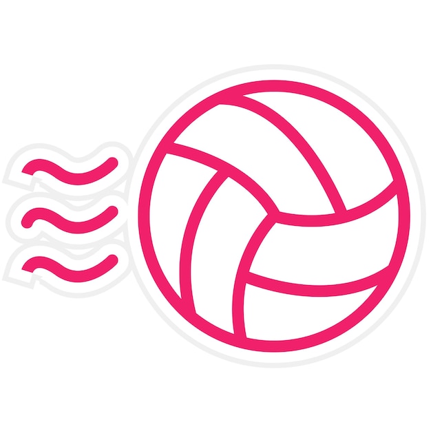 Diseño vectorial de estilo de icono de voleibol