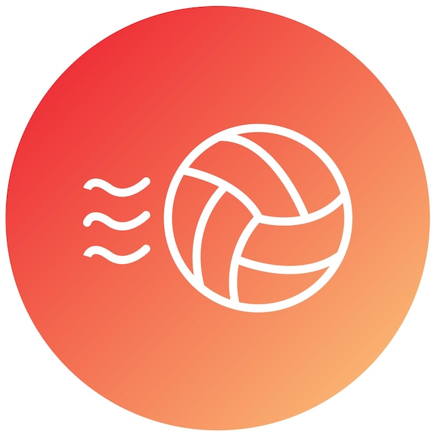 Diseño vectorial de estilo de icono de voleibol