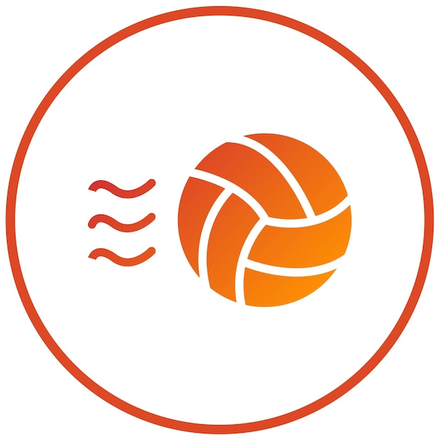 Diseño vectorial de estilo de icono de voleibol