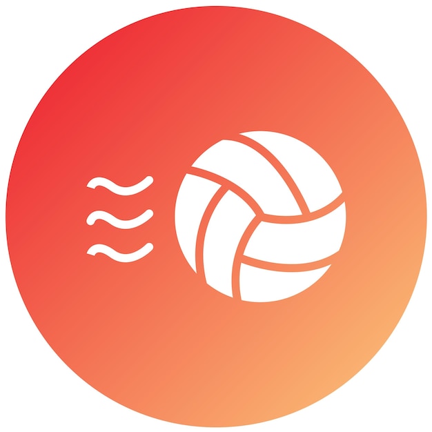 Diseño vectorial de estilo de icono de voleibol