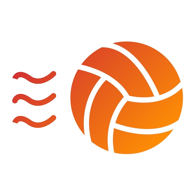 Diseño vectorial de estilo de icono de voleibol