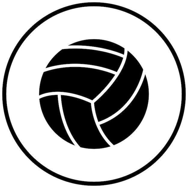 Diseño vectorial de estilo de icono de voleibol