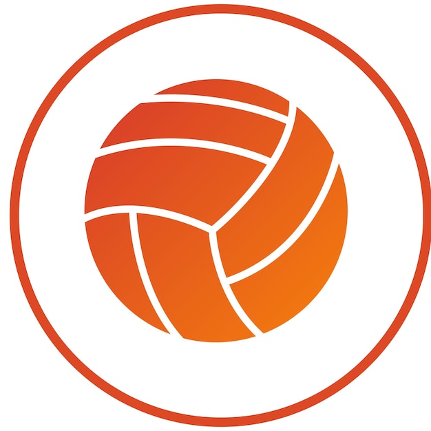 Diseño vectorial de estilo de icono de voleibol