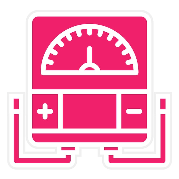 Diseño vectorial Estilo del icono del voltímetro