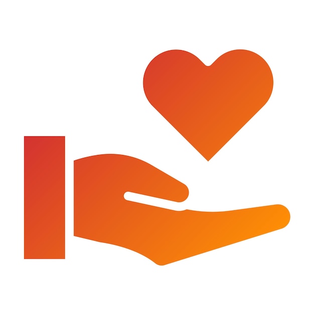 Diseño vectorial del estilo del icono del voluntario del cáncer