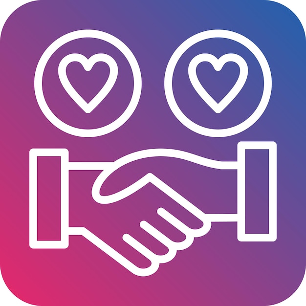 Diseño vectorial Estilo del icono del voluntario