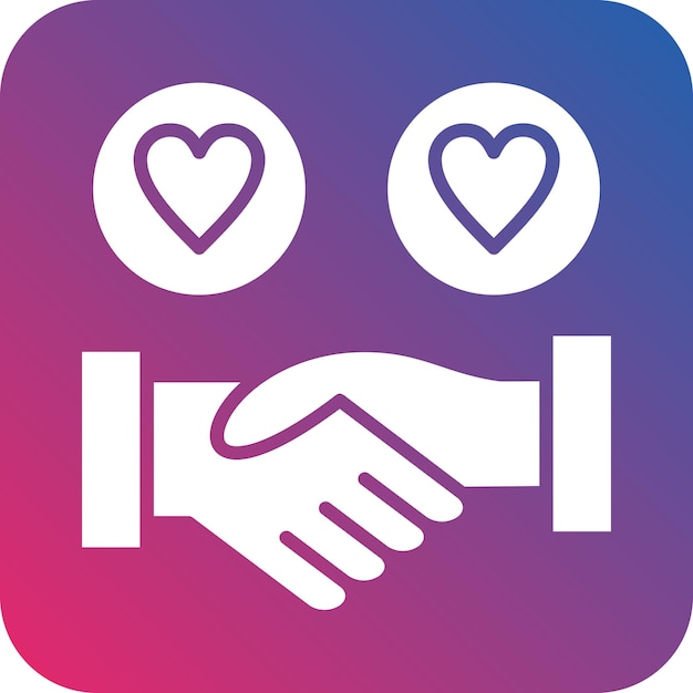 Diseño vectorial Estilo del icono del voluntario
