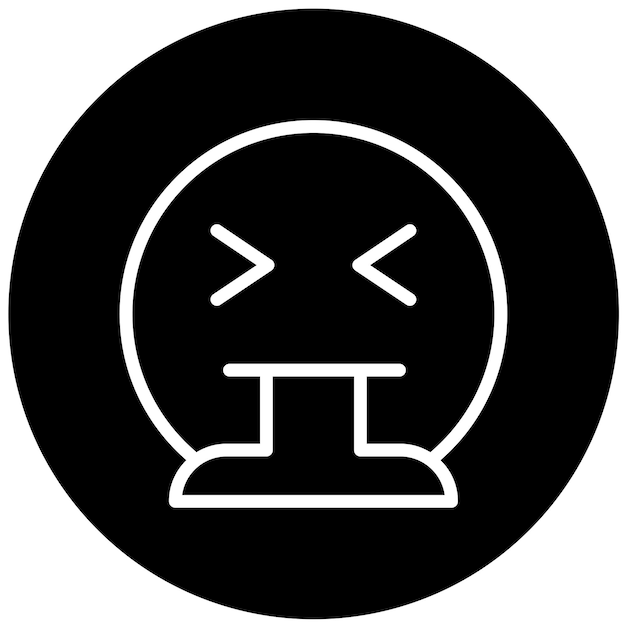 Diseño vectorial Estilo del icono de vomito