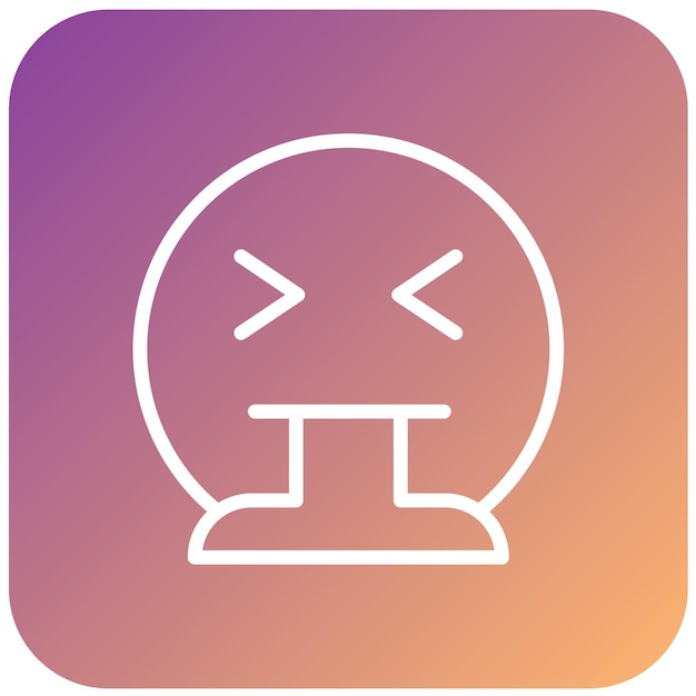 Diseño vectorial Estilo del icono de vomito