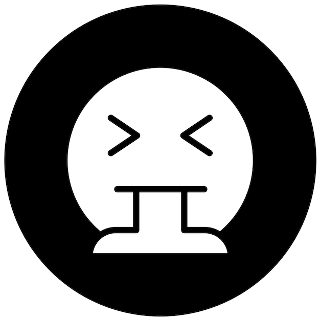 Diseño vectorial Estilo del icono de vomito