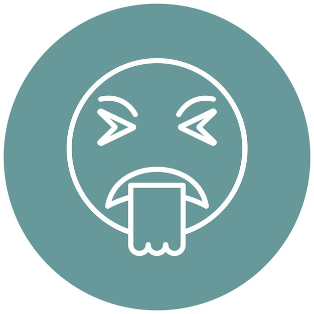 Diseño vectorial Estilo del icono de vomito