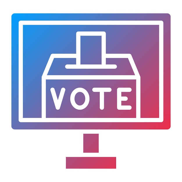 Diseño vectorial Estilo del icono de votación electrónica