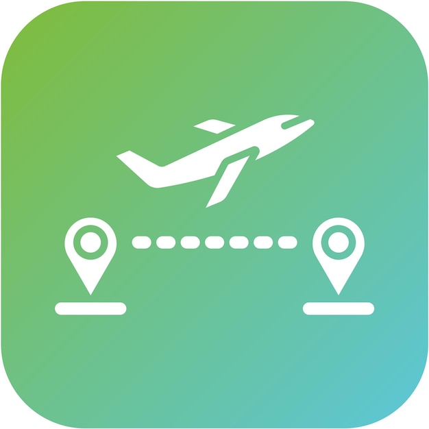 Diseño vectorial Estilo del icono de vuelo directo