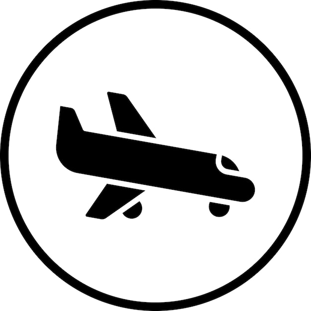 Diseño vectorial Estilo de icono de vuelo doméstico