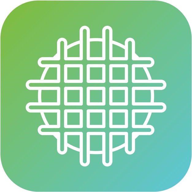 Diseño vectorial del estilo del icono del waffle