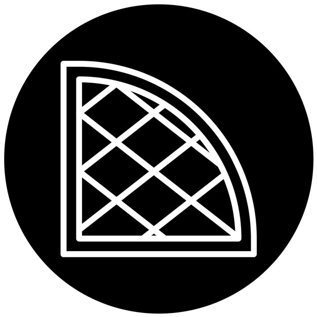 Diseño vectorial del estilo del icono del waffle