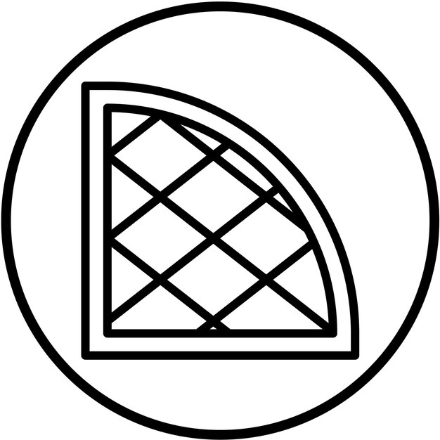 Diseño vectorial del estilo del icono del waffle