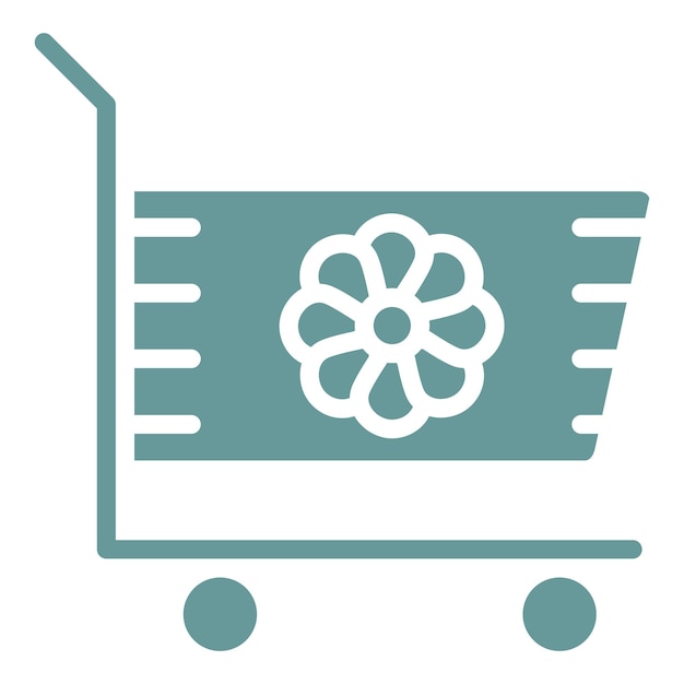 Diseño vectorial del estilo del icono de Wal Cart