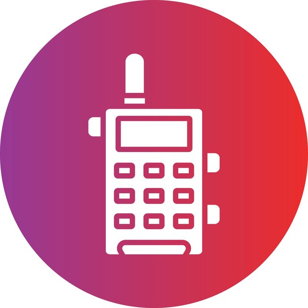 Diseño vectorial del estilo del icono del walkie-talkie
