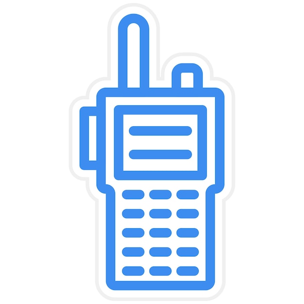 Diseño vectorial del estilo del icono del walkie-talkie