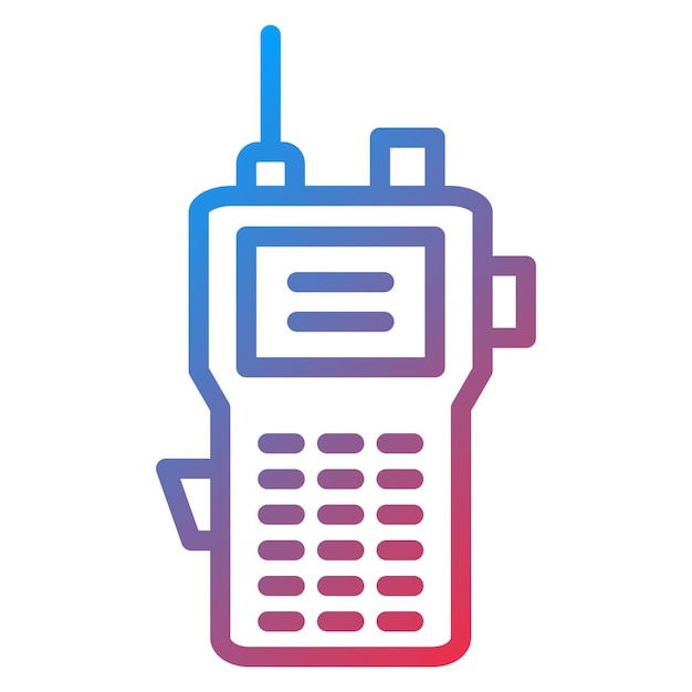 Vector diseño vectorial del estilo del icono del walkie-talkie