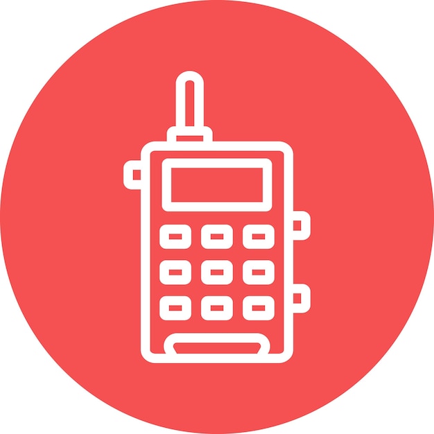 Diseño vectorial del estilo del icono del walkie-talkie
