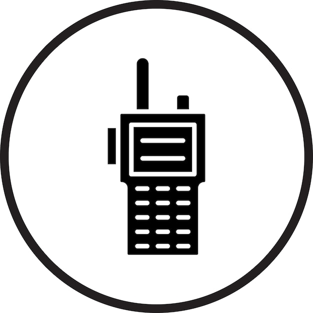 Diseño vectorial del estilo del icono del walkie-talkie