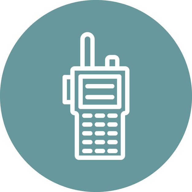 Diseño vectorial del estilo del icono del walkie-talkie