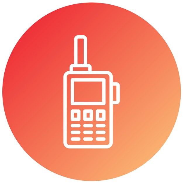 Diseño vectorial del estilo del icono del walkie-talkie