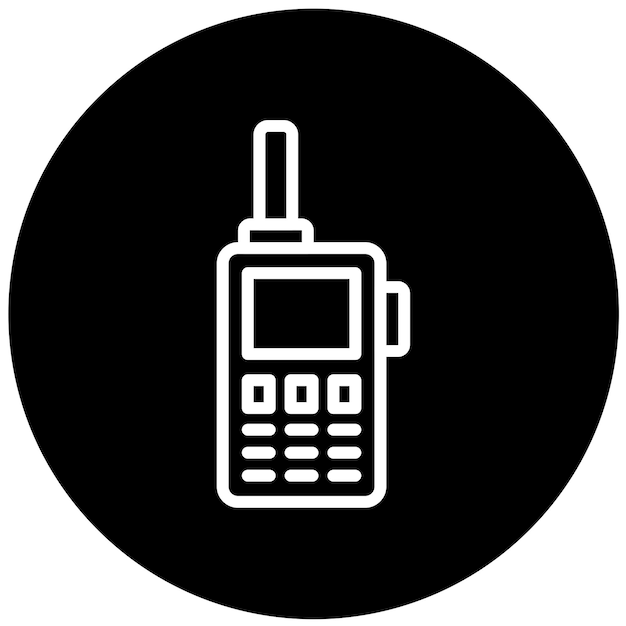 Diseño vectorial del estilo del icono del walkie-talkie
