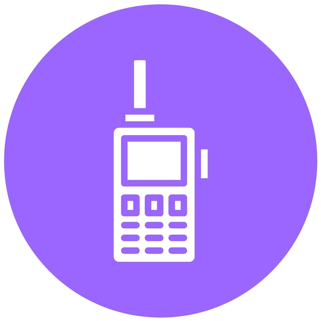 Diseño vectorial del estilo del icono del walkie-talkie