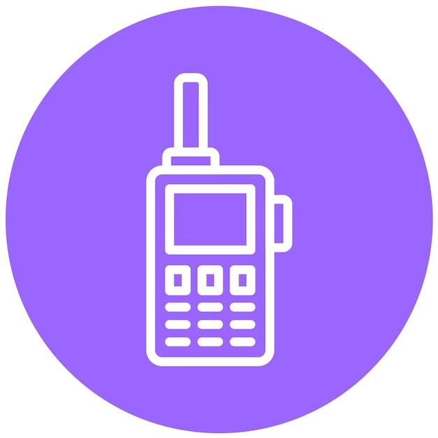 Diseño vectorial del estilo del icono del walkie-talkie