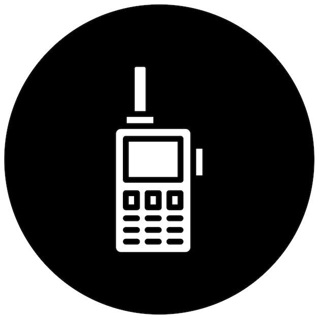 Diseño vectorial del estilo del icono del walkie-talkie