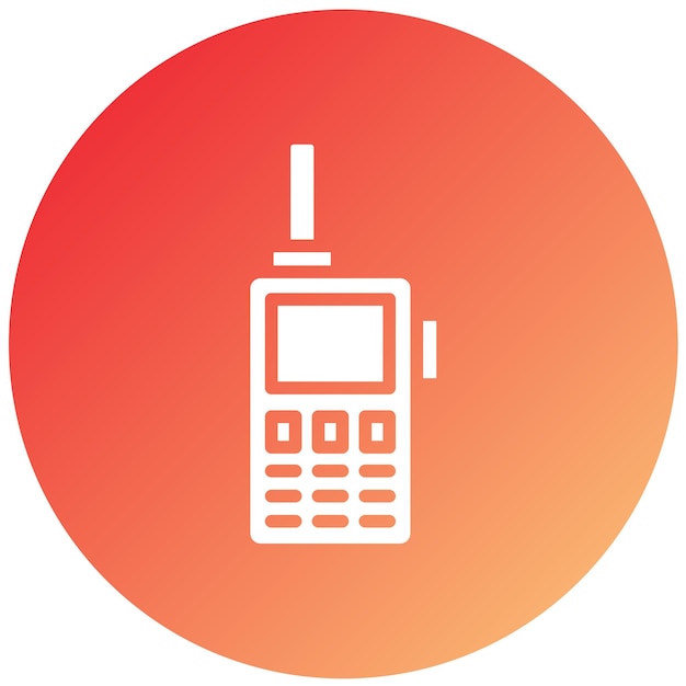 Diseño vectorial del estilo del icono del walkie-talkie