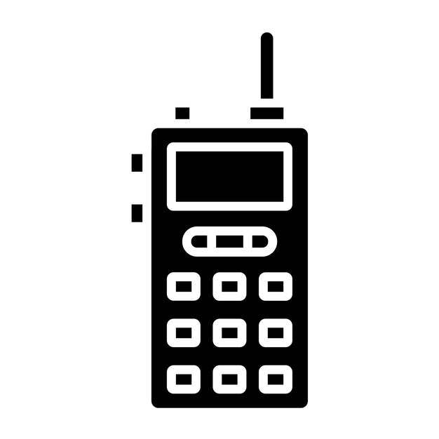 Diseño vectorial del estilo del icono del walkie-talkie