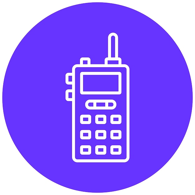 Diseño vectorial del estilo del icono del walkie-talkie