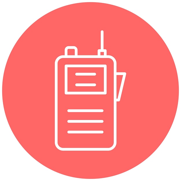 Diseño vectorial del estilo del icono del walkie-talkie