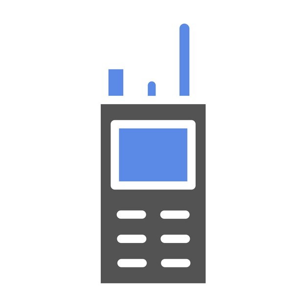 Diseño vectorial del estilo del icono del walkie-talkie