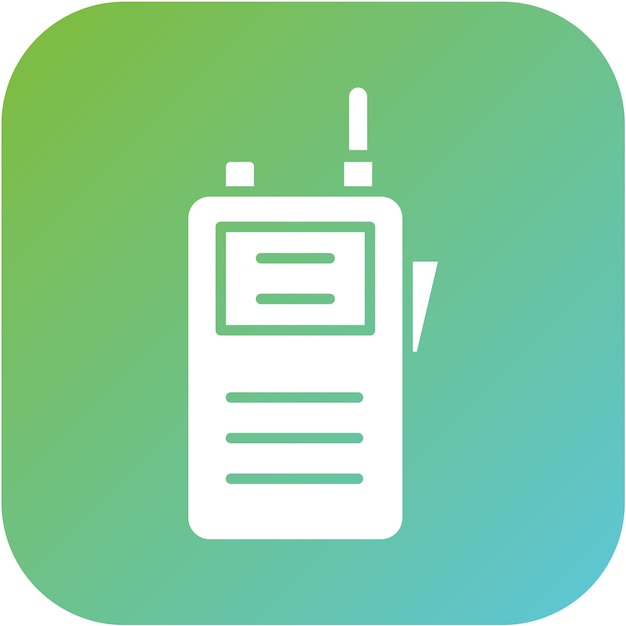 Diseño vectorial del estilo del icono del walkie-talkie