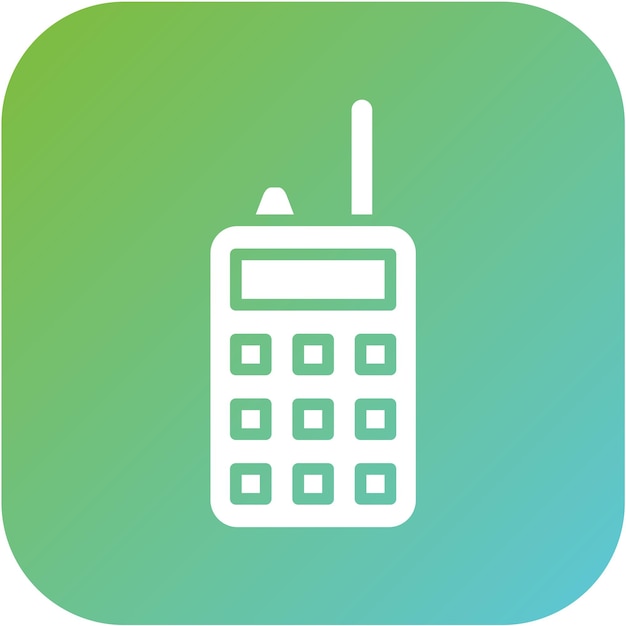 Diseño vectorial del estilo del icono del walkie-talkie