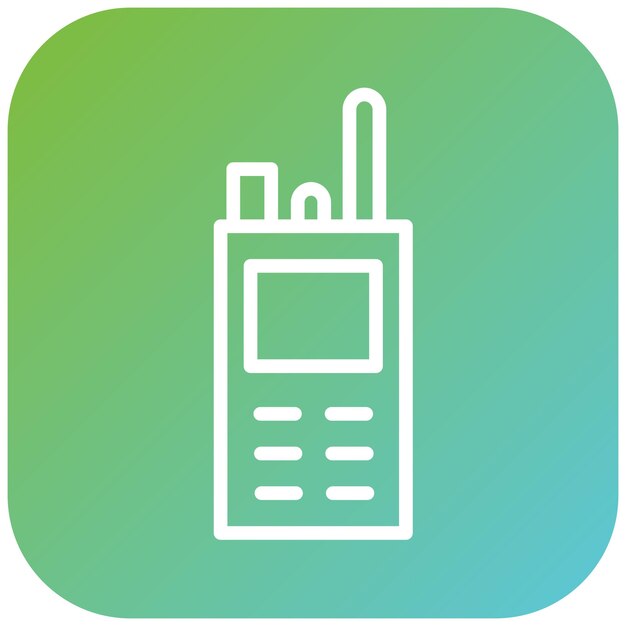 Diseño vectorial del estilo del icono del walkie-talkie