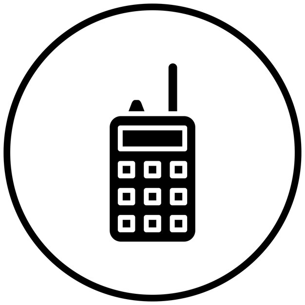 Diseño vectorial del estilo del icono del walkie-talkie